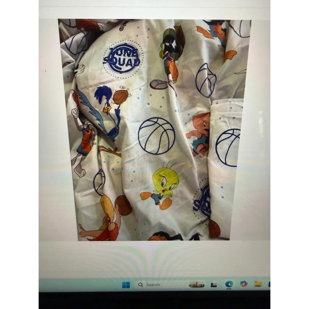 Vtg Space Jam A New Legacy Twin Fitted and flat Sheet Tune Squad Bugs Bunny